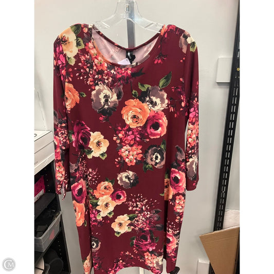 Dress Casual Short By Agnes & Dora In Floral Print, Size: Xl