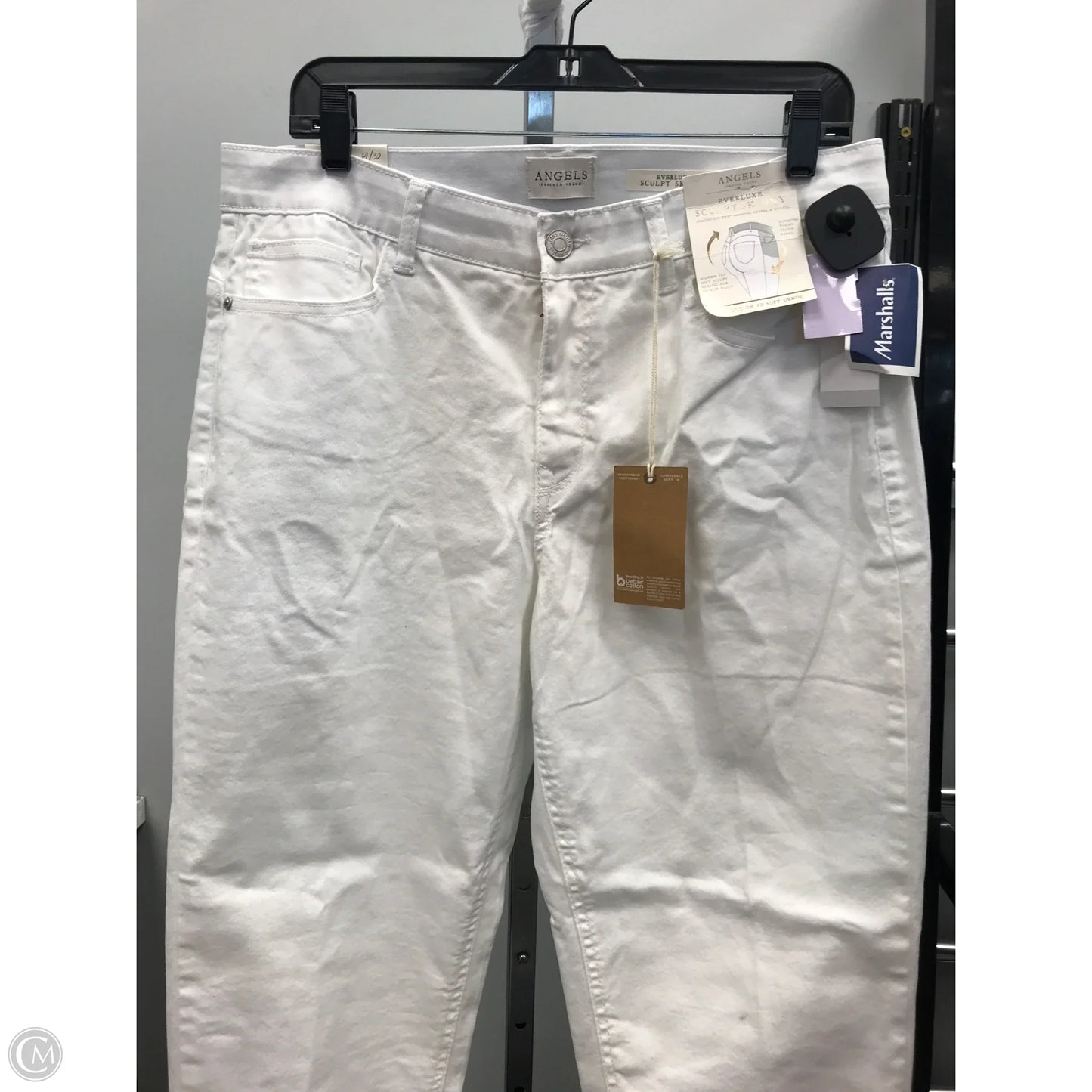 Jeans Skinny By Angels In White Denim, Size: 14