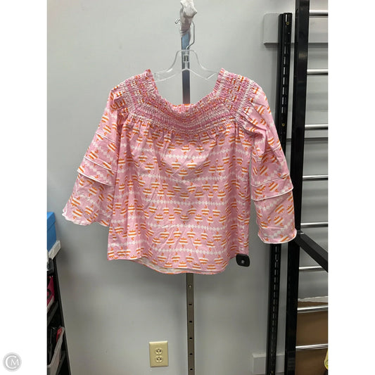 Top Short Sleeve By CK Bradley In Pink, Size: M