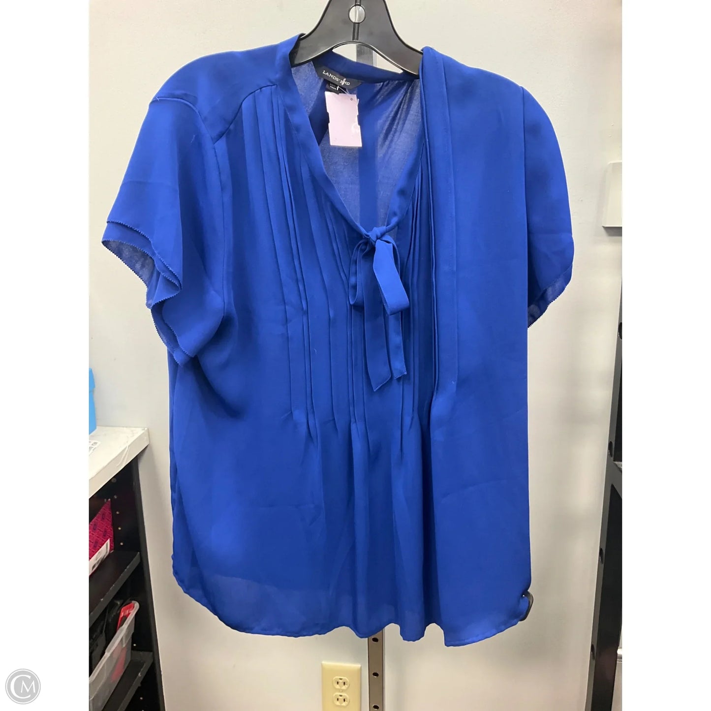 Top Short Sleeve By Lands End In Blue, Size: 16