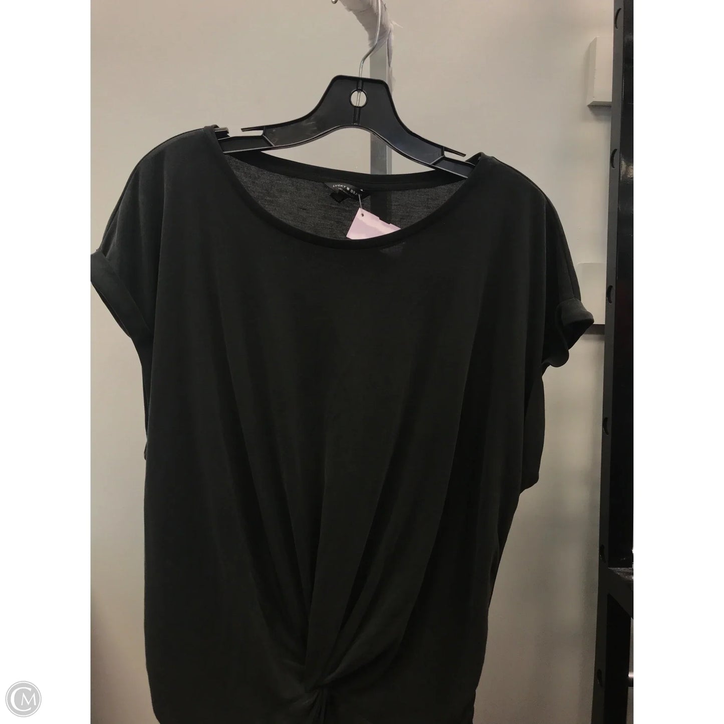Top Short Sleeve By Lucky Brand In Black, Size: L