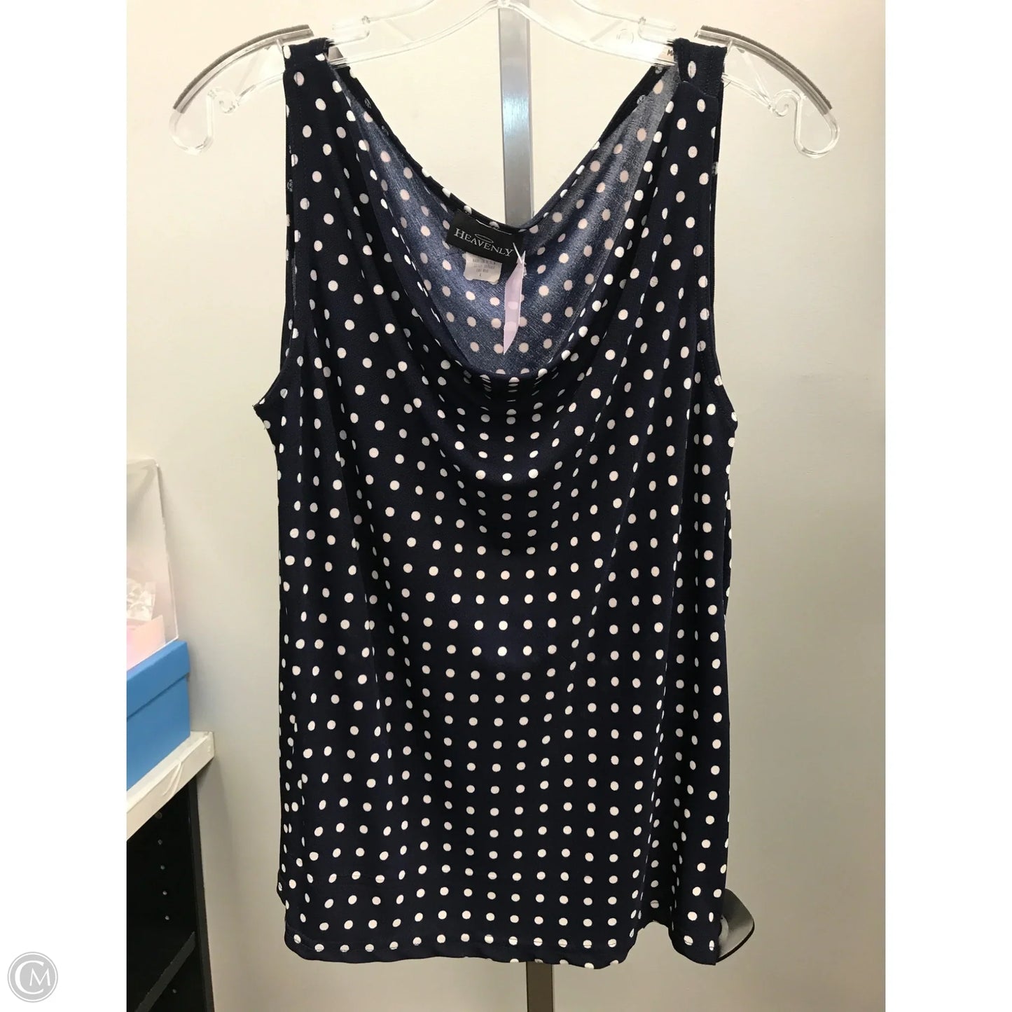 Top Sleeveless By Cmc In Polkadot Pattern, Size: L