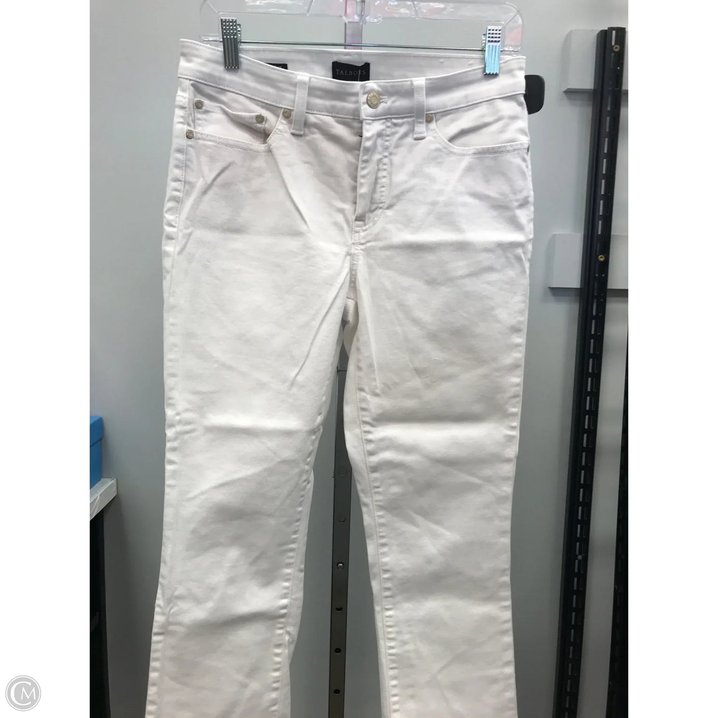 Jeans Cropped By Talbots In White Denim, Size: 4