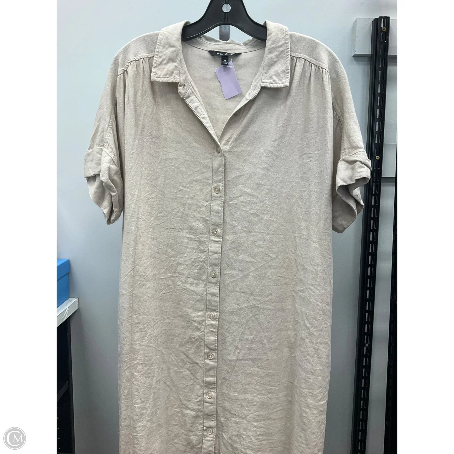 Dress Casual Short By Well Worn In Beige, Size: Xl