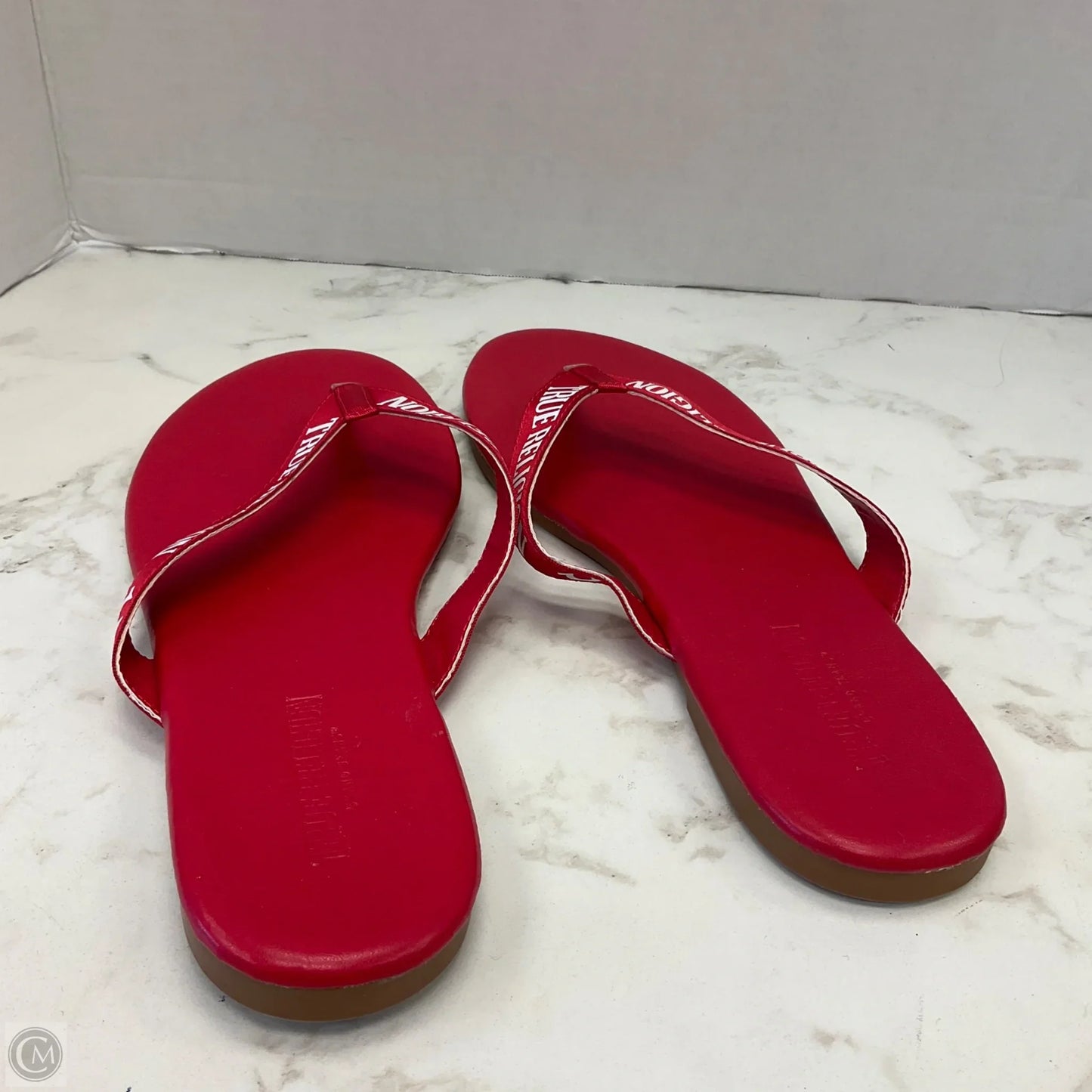 Sandals Flip Flops By True Religion In Red, Size: 10