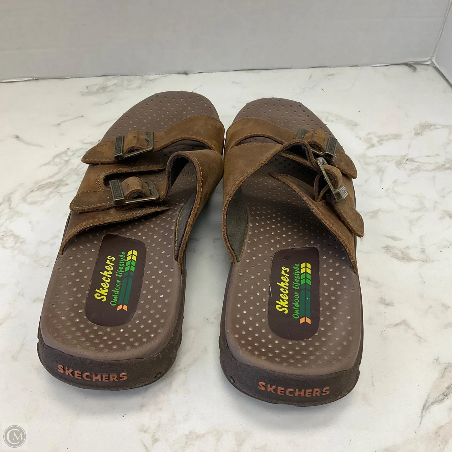 Sandals Flats By Skechers In Brown, Size: 8