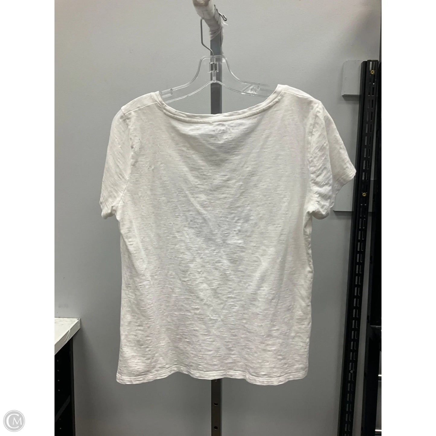 Top Short Sleeve By Talbots In White, Size: M