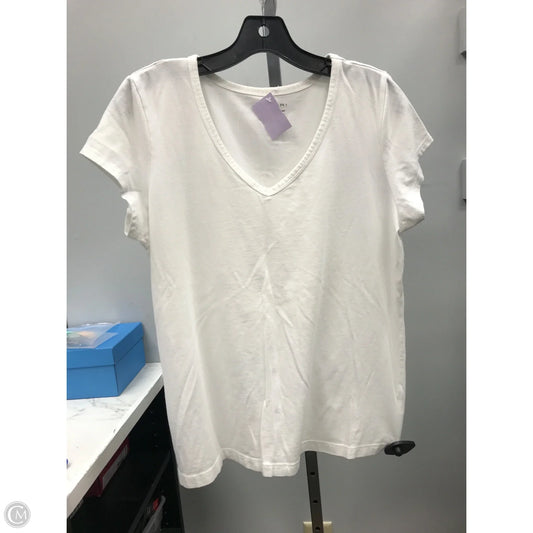 Top Short Sleeve By Tahari In White, Size: Xl