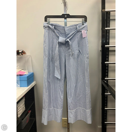 Pants Cropped By Banana Republic In Blue & White, Size: 2