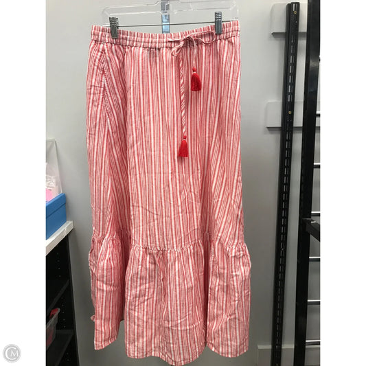 Skirt Midi By Talbots In Red & White, Size: S
