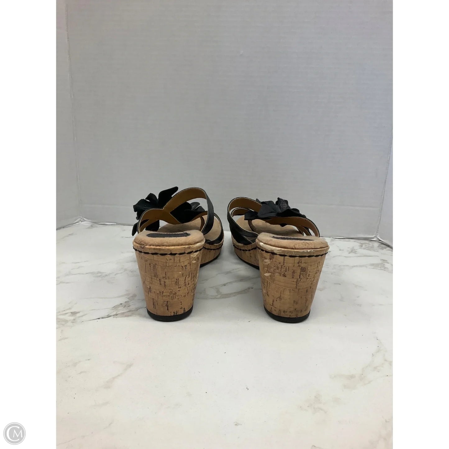 Sandals Heels Wedge By Merona In Black, Size: 11