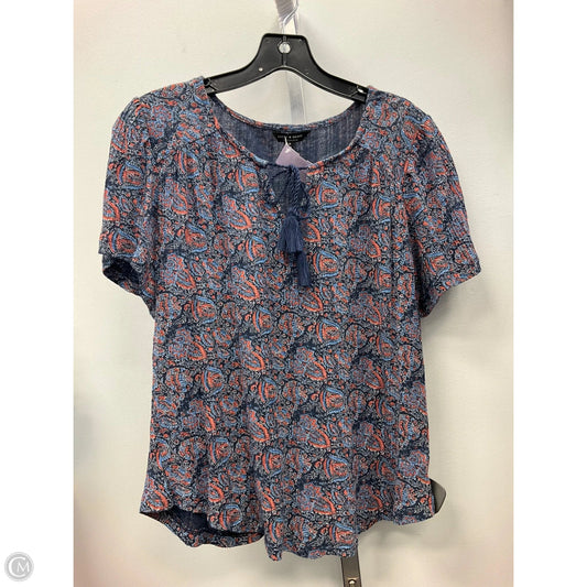 Top Short Sleeve By Lucky Brand In Floral Print, Size: S