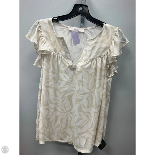 Top Sleeveless By Loft In Cream, Size: Xs