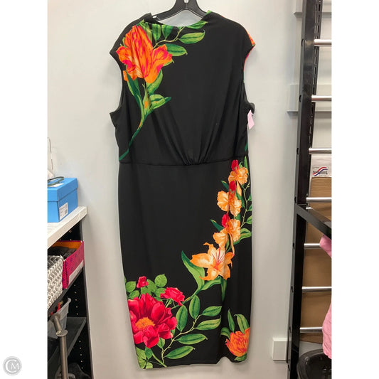 Dress Casual Midi By London Times In Black, Size: 16