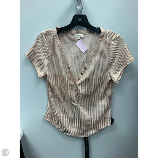 Top Short Sleeve By Pilcro In Rose Gold, Size: M
