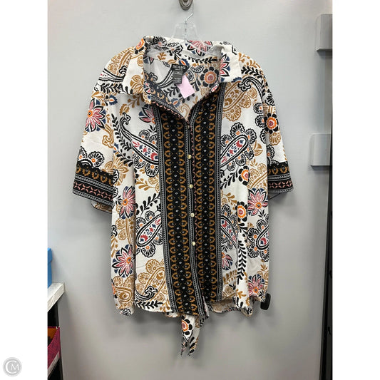 Top Short Sleeve By Soho Apparel In Floral Print, Size: 3x