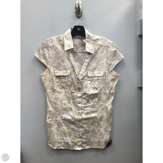 Top Sleeveless By New York And Co In Cream & Tan, Size: L