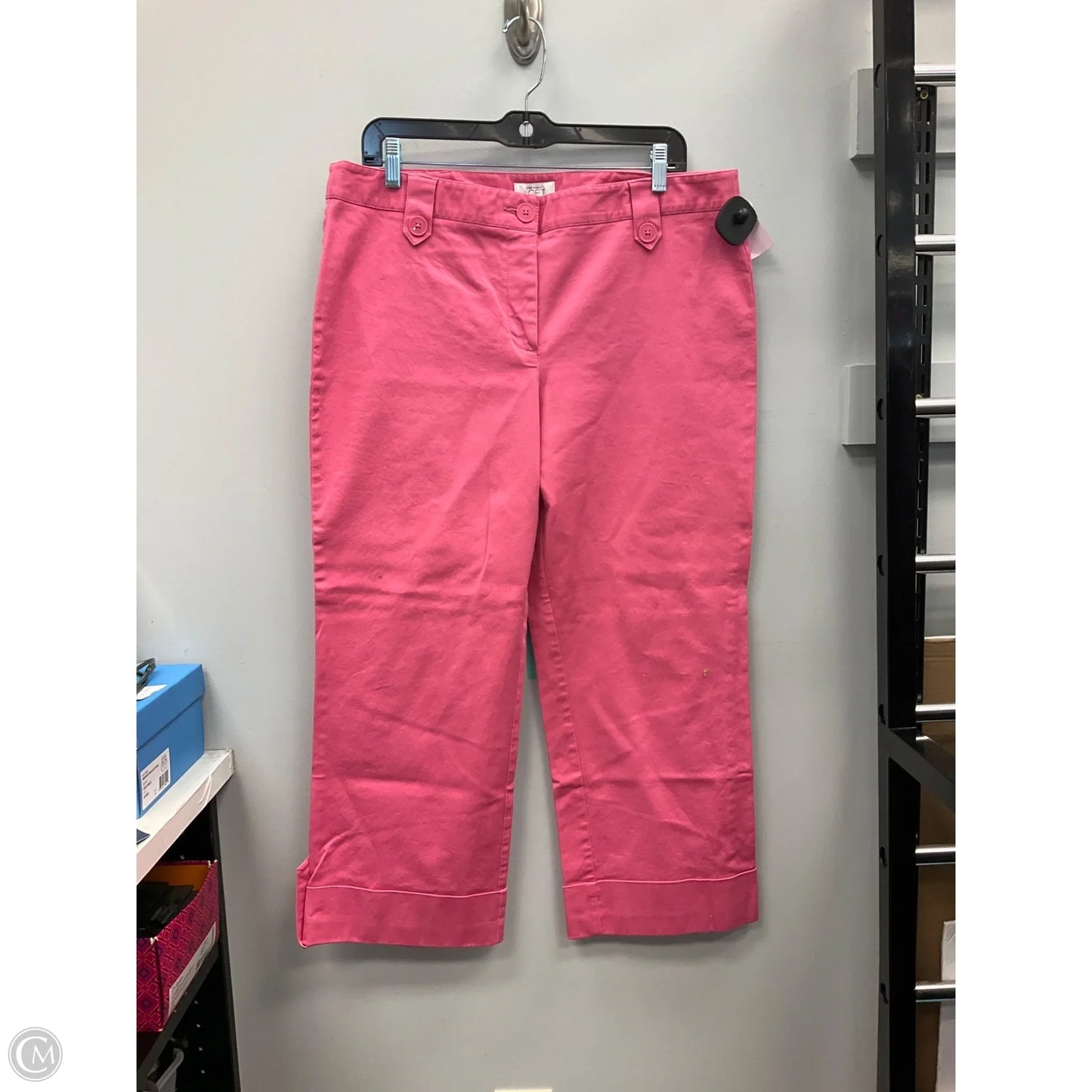 Pants Cropped By Loft In Pink, Size: 14