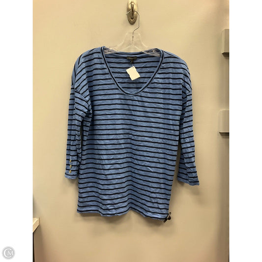 Top Long Sleeve By Talbots In Striped Pattern, Size: M