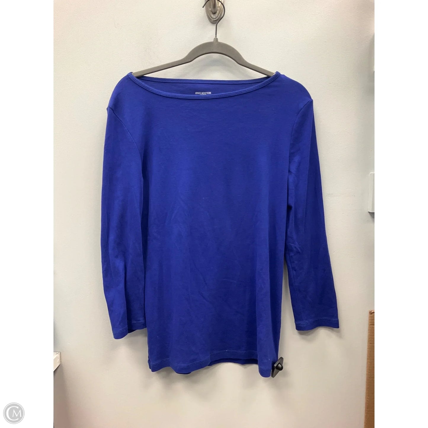 Top Long Sleeve By Jones New York In Blue, Size: L