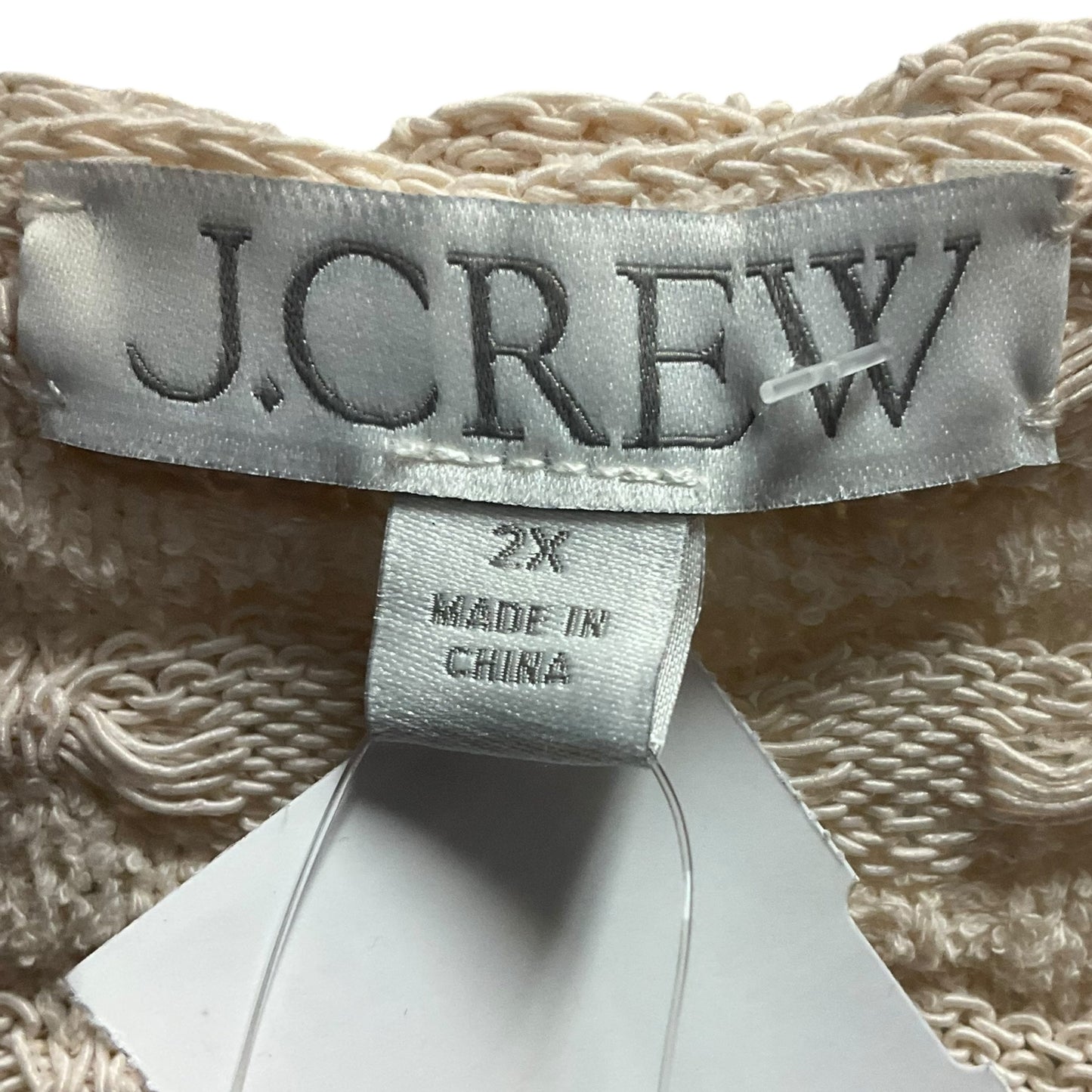 Cardigan By J. Crew In Cream & Red, Size: 2x