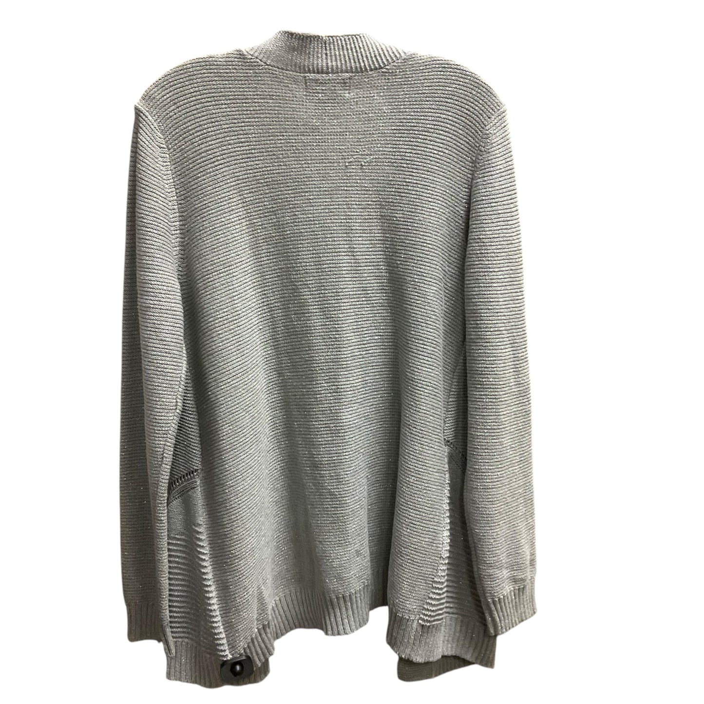 Cardigan By Liz Claiborne In Grey, Size: L