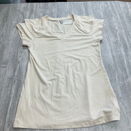 Top Short Sleeve By Clothes Mentor In Cream, Size: S