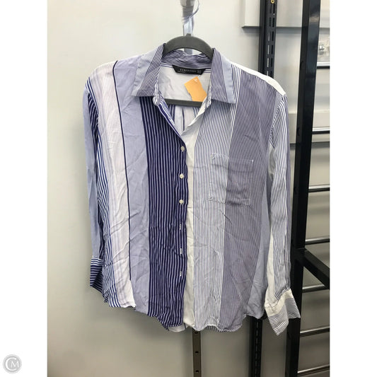 Top Long Sleeve By Zara Women In Striped Pattern, Size: Xs