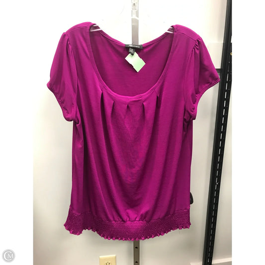 Top Short Sleeve By Ab Studio In Purple, Size: Xl