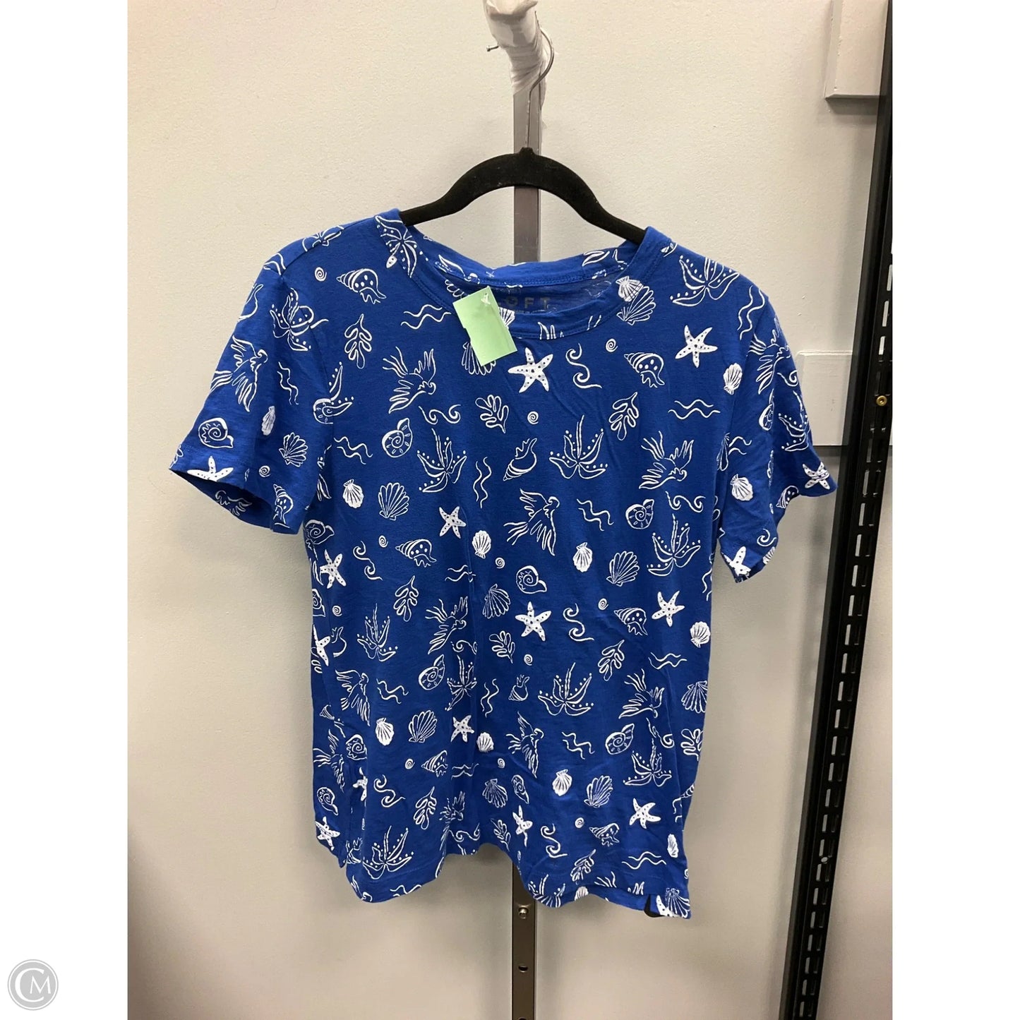 Top Short Sleeve By Loft In Nautical Print, Size: S