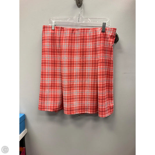 Skirt Mini & Short By Clothes Mentor In Plaid Pattern, Size: L