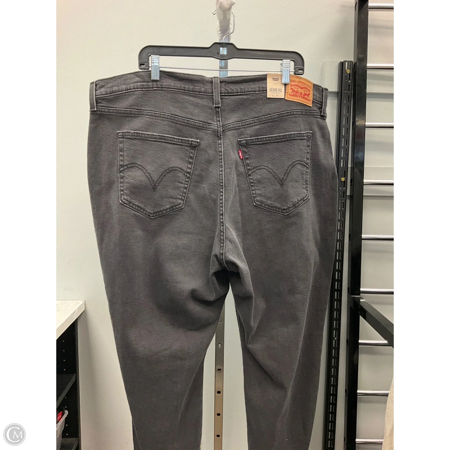 Jeans Straight By Levis In Black, Size: 24