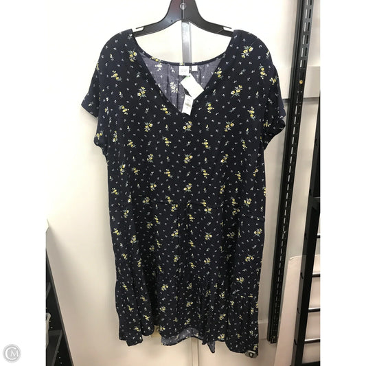 Dress Casual Midi By Gap In Blue, Size: Xxl