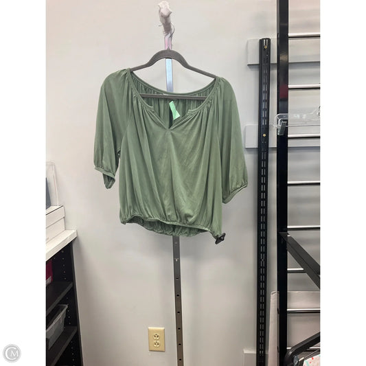 Top Short Sleeve By Lucky Brand In Green, Size: S