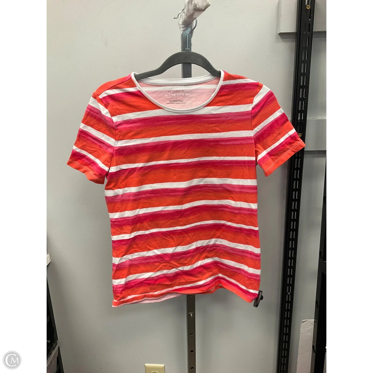 Top Short Sleeve By Talbots In Orange & Pink, Size: S