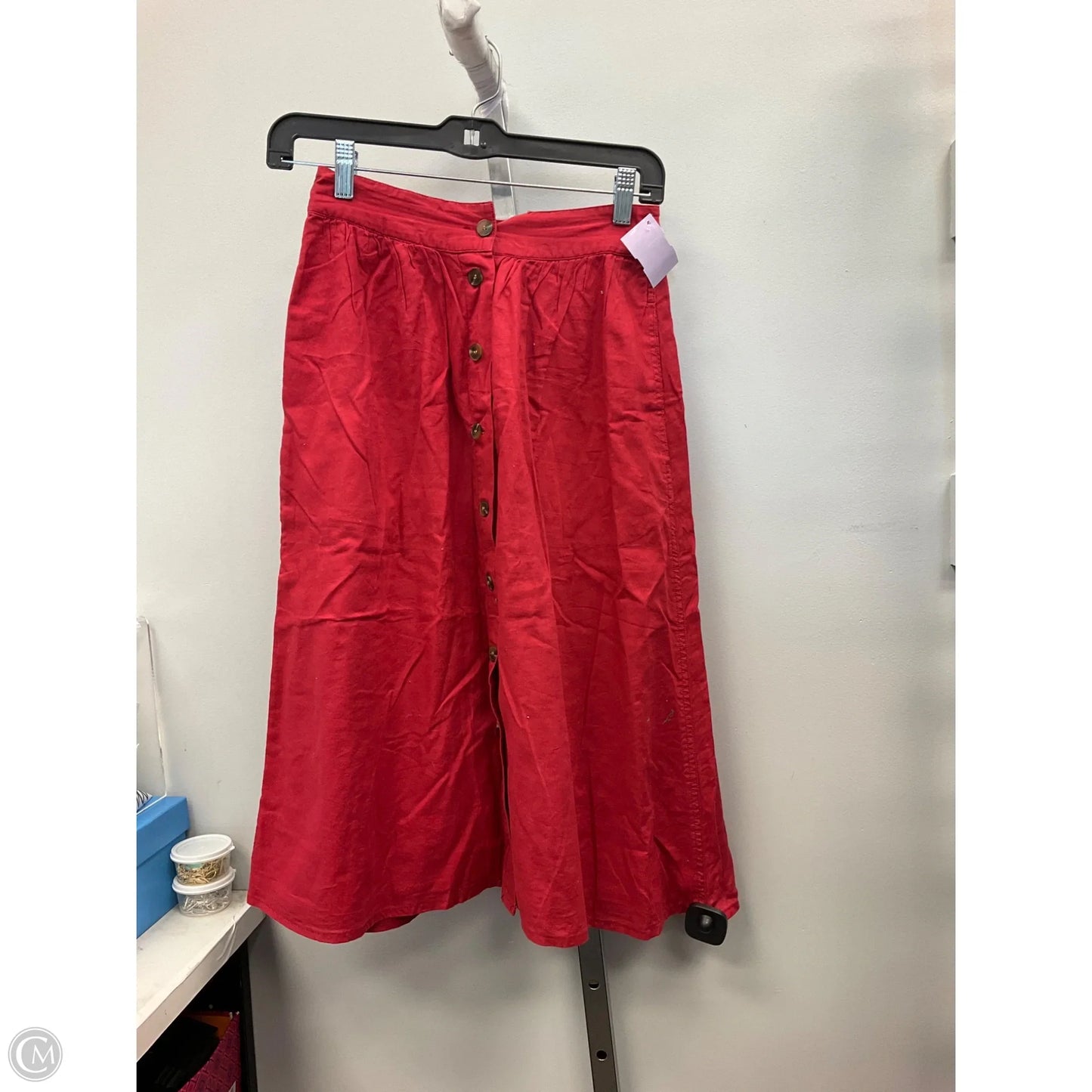 Skirt Midi By Madewell In Red, Size: 0