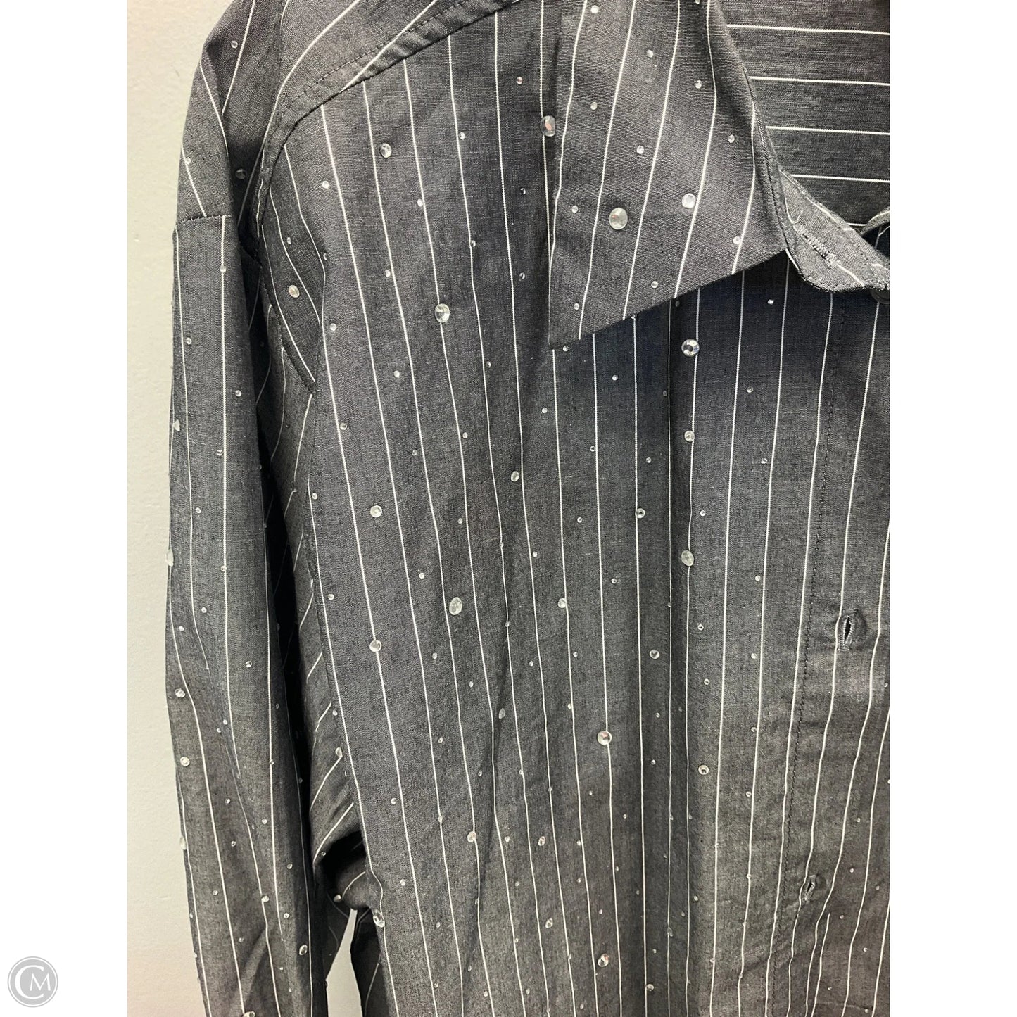 Top Long Sleeve By H&m In Striped Pattern, Size: M