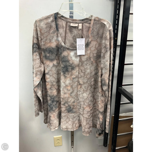 Top Long Sleeve By Logo In Animal Print, Size: Xl