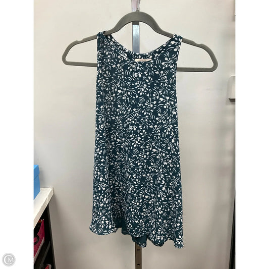 Top Sleeveless By Loft In Teal, Size: S