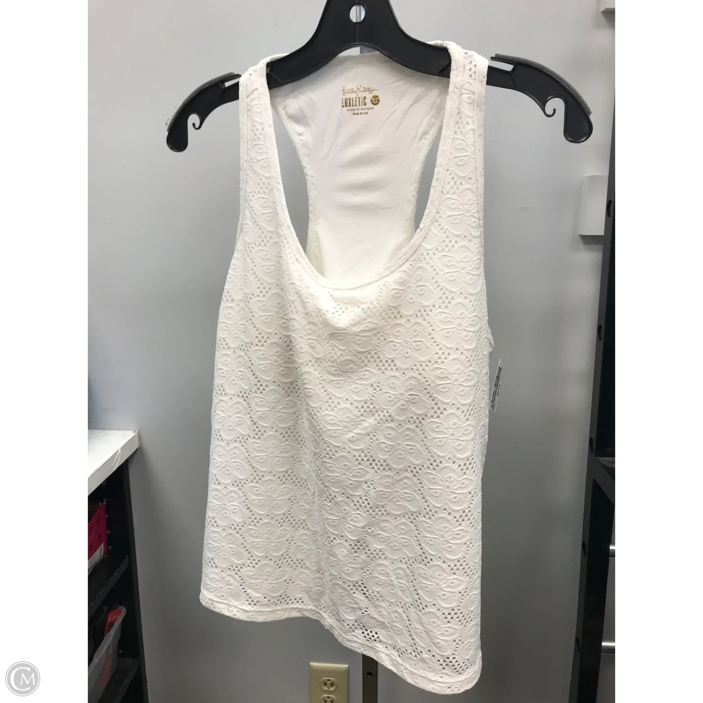 Tank Top Designer By Lilly Pulitzer In White, Size: Xl