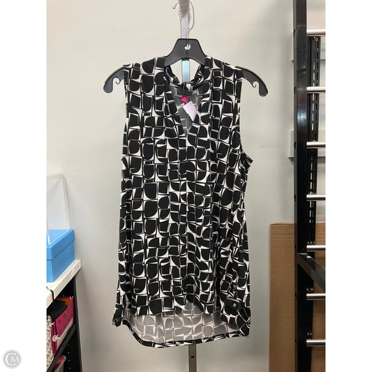 Top Sleeveless By Vince Camuto In Black & White, Size: M