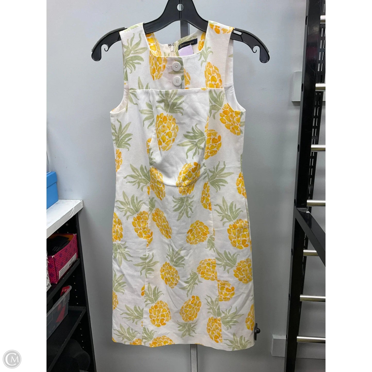 Dress Work By Brooks Brothers In Yellow, Size: 4