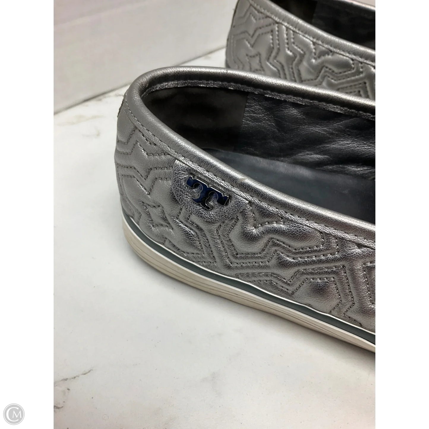 Shoes Designer By Tory Burch In Silver, Size: 8