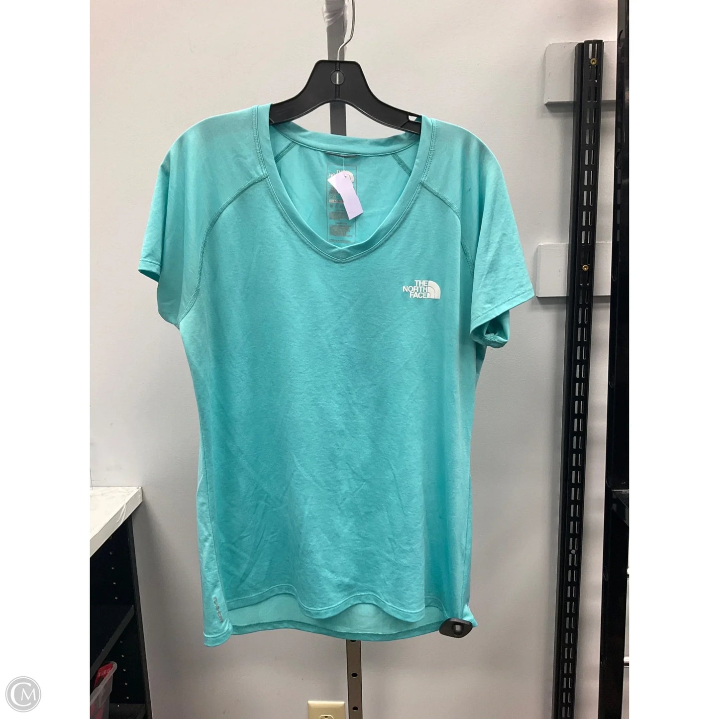Athletic Top Short Sleeve By The North Face In Blue, Size: L