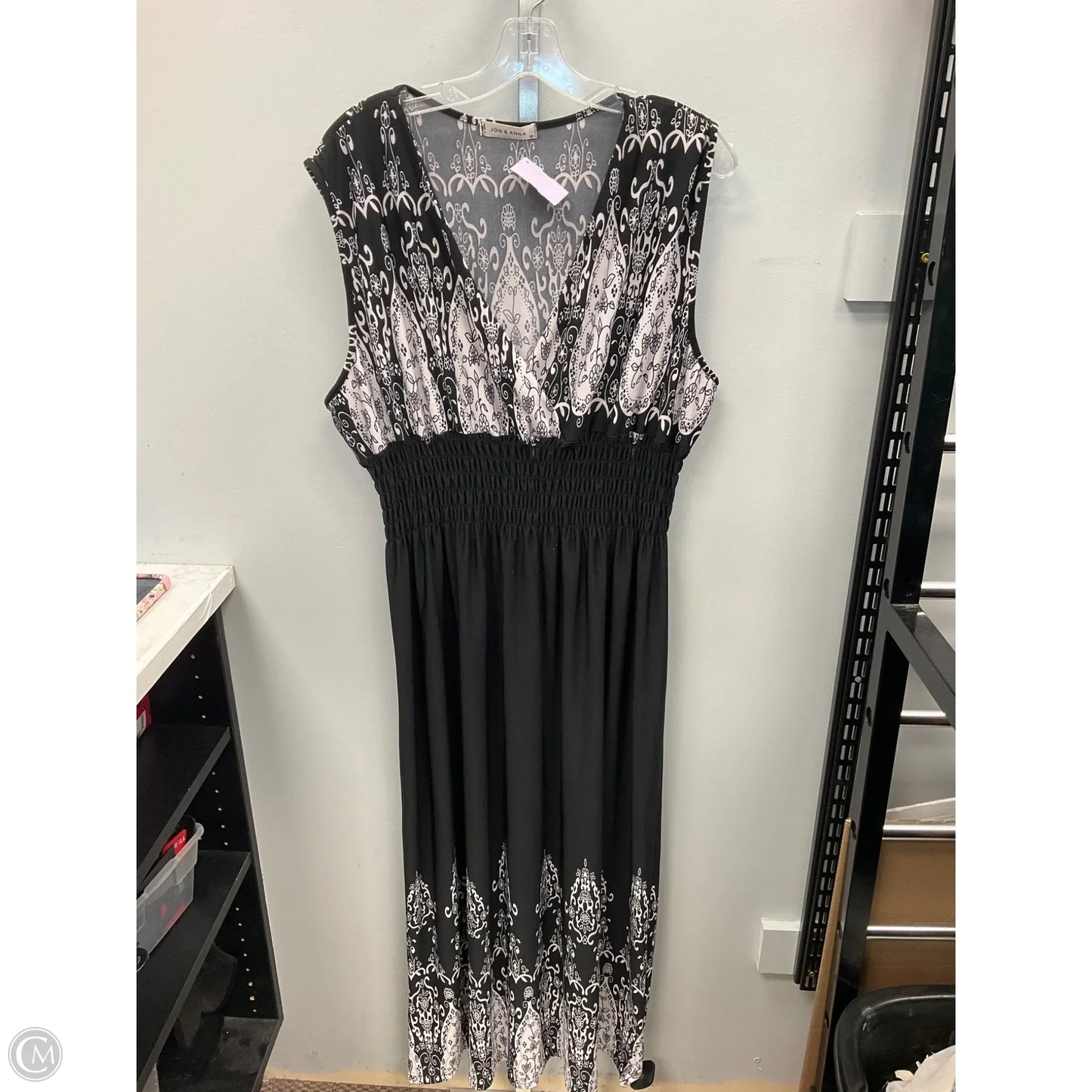 Dress Casual Maxi By Jon And Anna In Black & White, Size: 3x