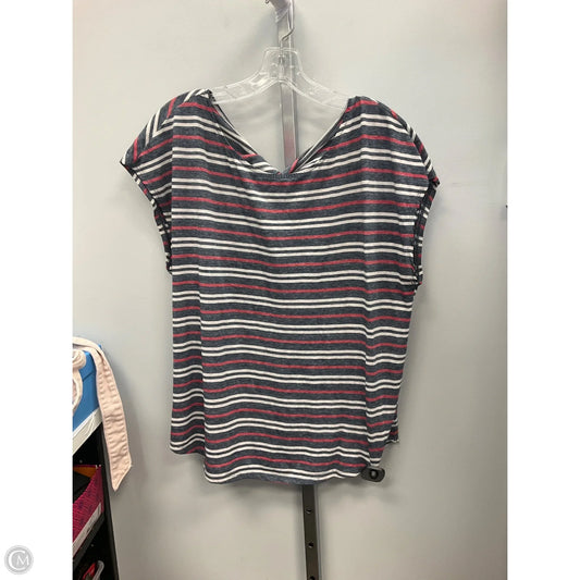 Top Short Sleeve By Lucky Brand In Striped Pattern, Size: L