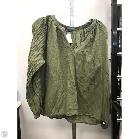 Top Long Sleeve By Old Navy In Green, Size: M