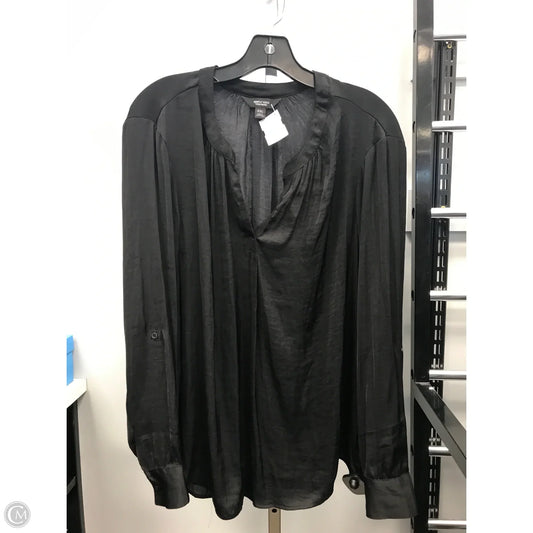 Top Long Sleeve By Simply Vera In Black, Size: Xxl
