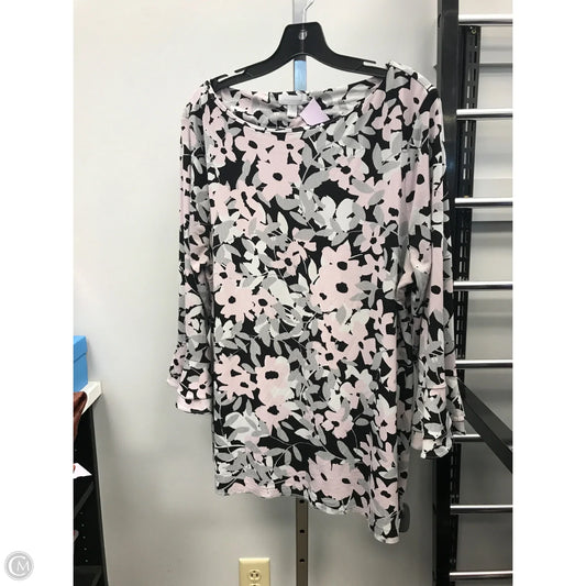 Sweatshirt Collar By Calvin Klein In Pink, Size: 1x