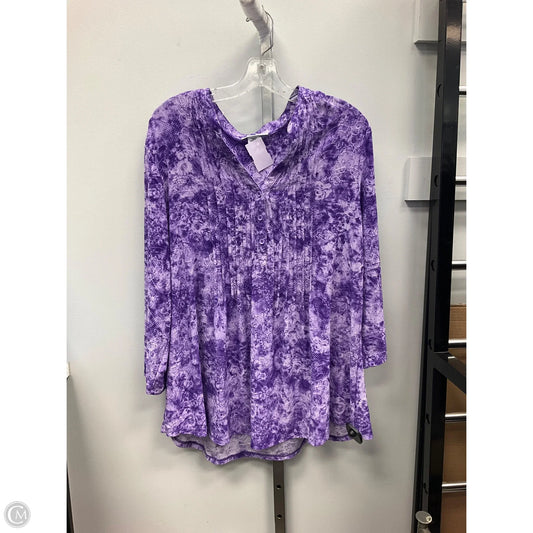 Top Long Sleeve By Clothes Mentor In Purple, Size: Xl